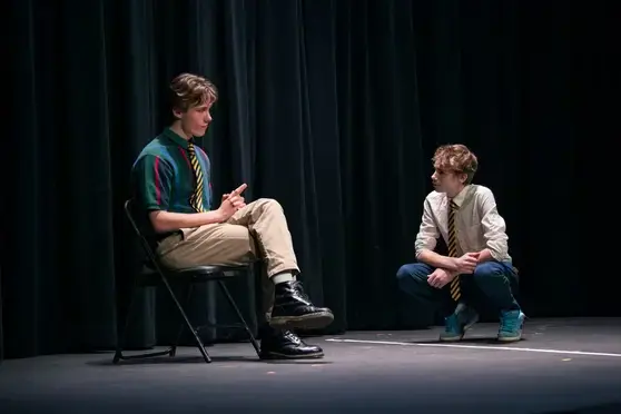 Students participating in play