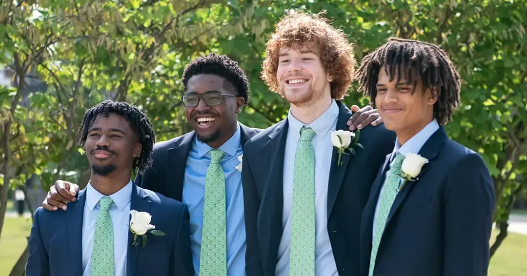 Upper school students at commencement ceremony