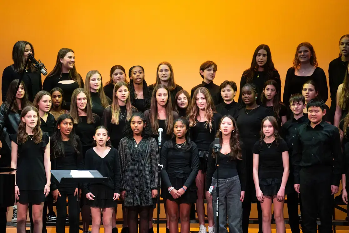 Students in choir