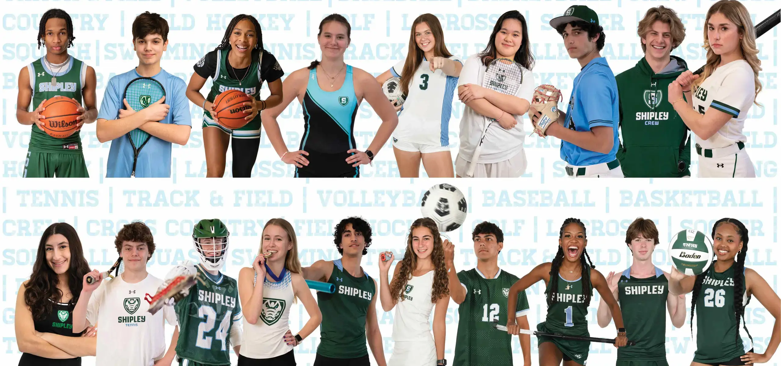 Various athletic students 