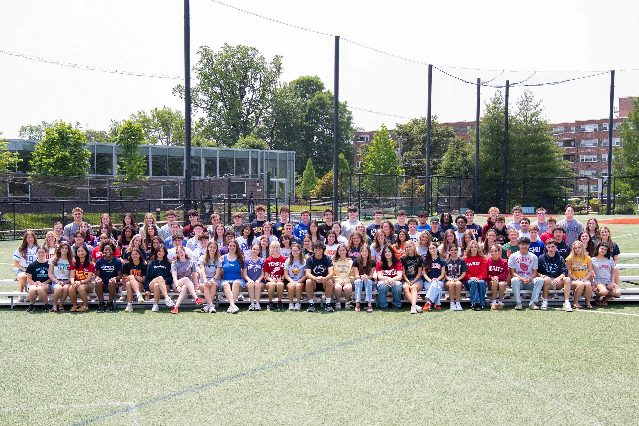 Students with college t-shirts