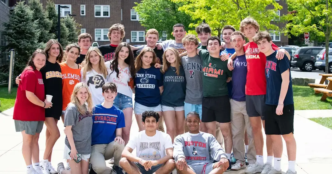 Students with college t-shirts