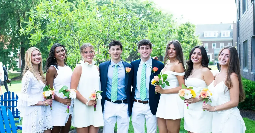 Students at commencment ceremony