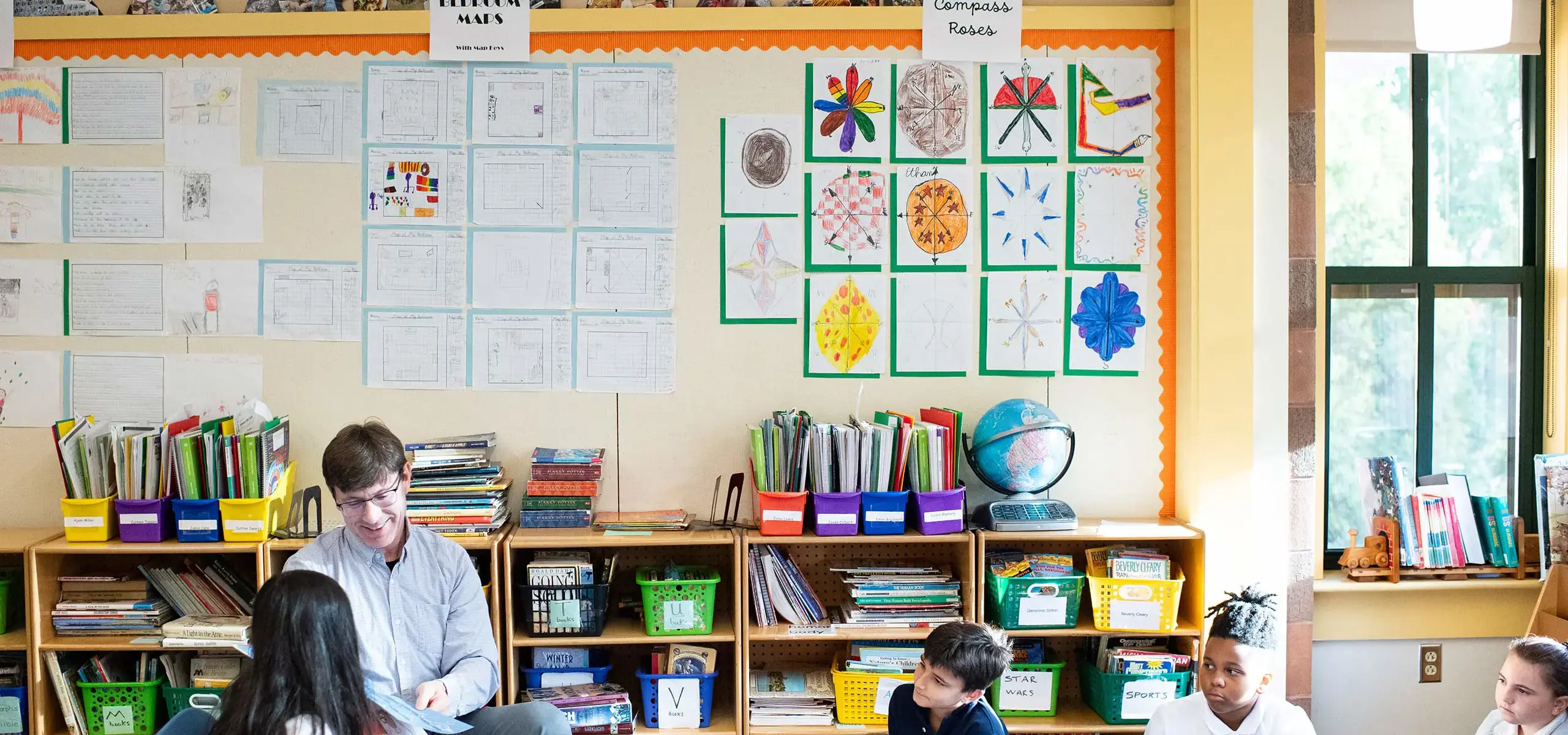 Lower school students in class