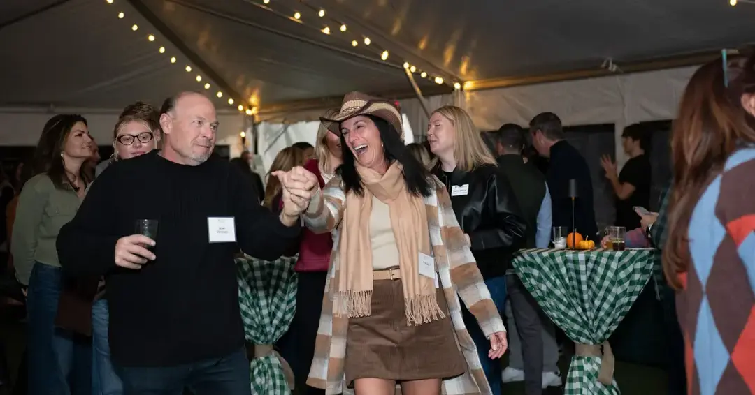 Patrons participating in shipley fall fest