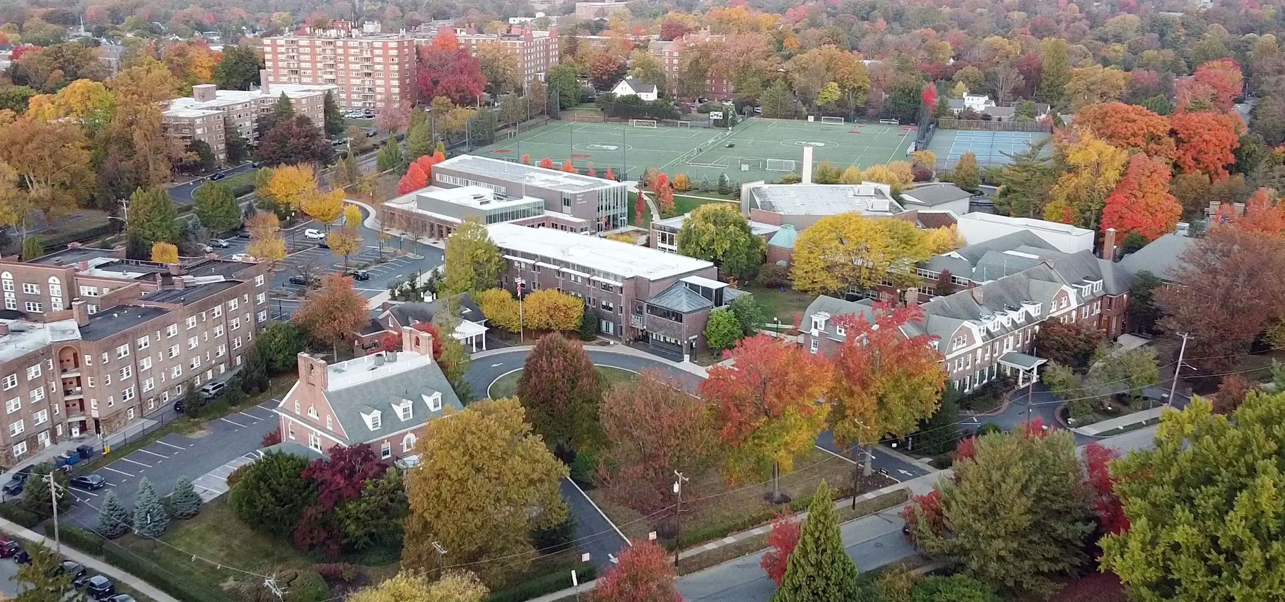 Shipley main campus during fall