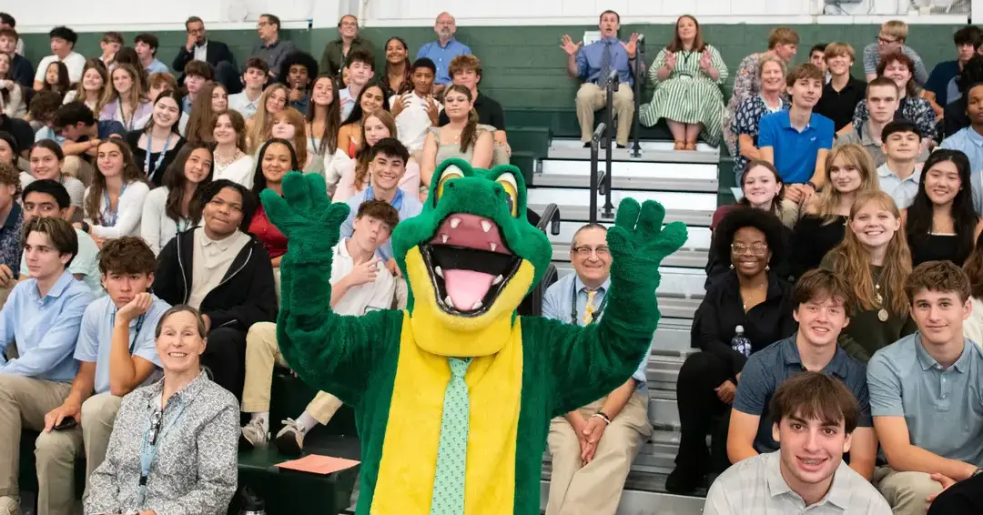 Assembly with gator mascot