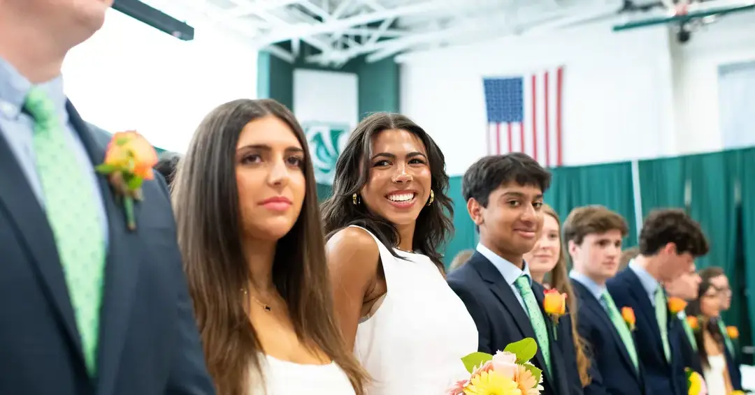 Students at commencment ceremony