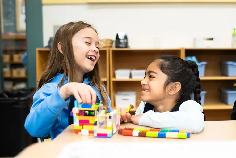 Students laughing together