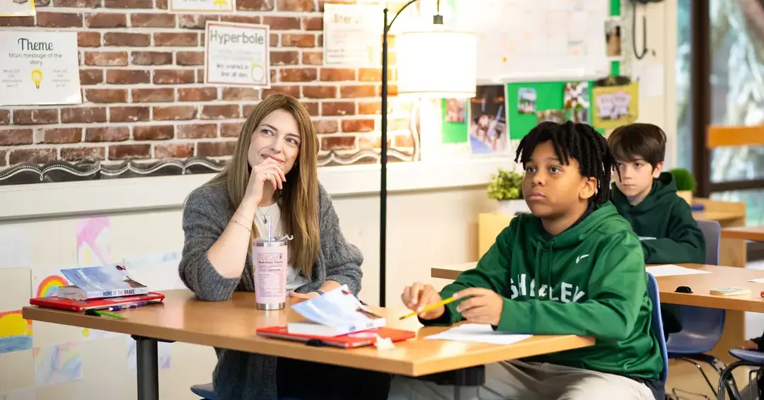 Teacher and students in class