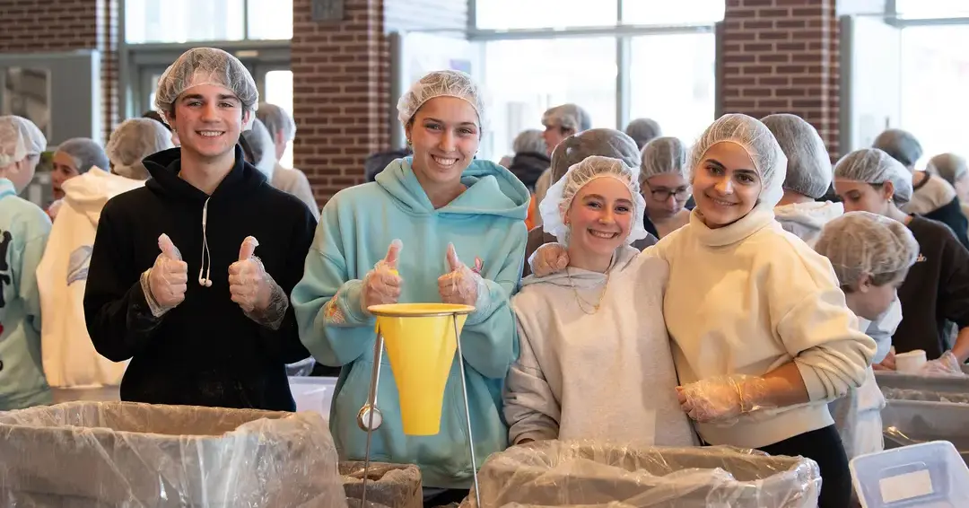 Students particiapting in service learning