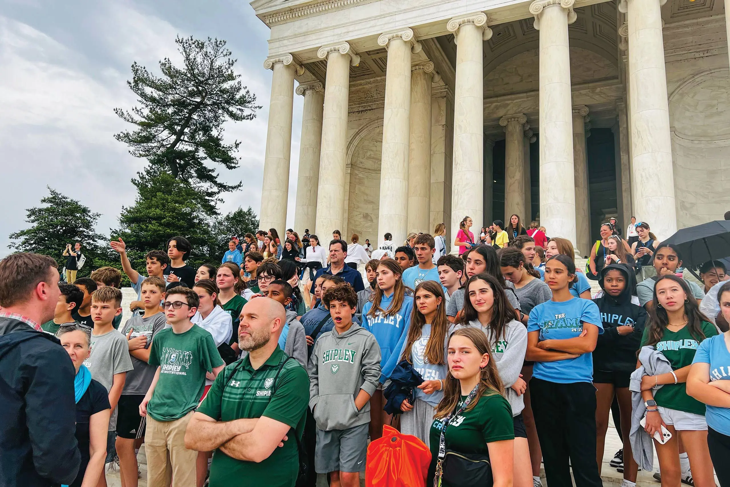 Students on history field trip