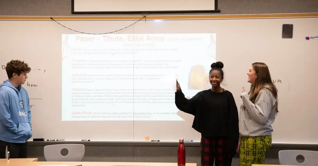 Students in history class