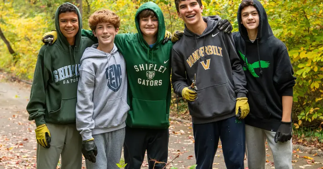 Students particiapting in service learning
