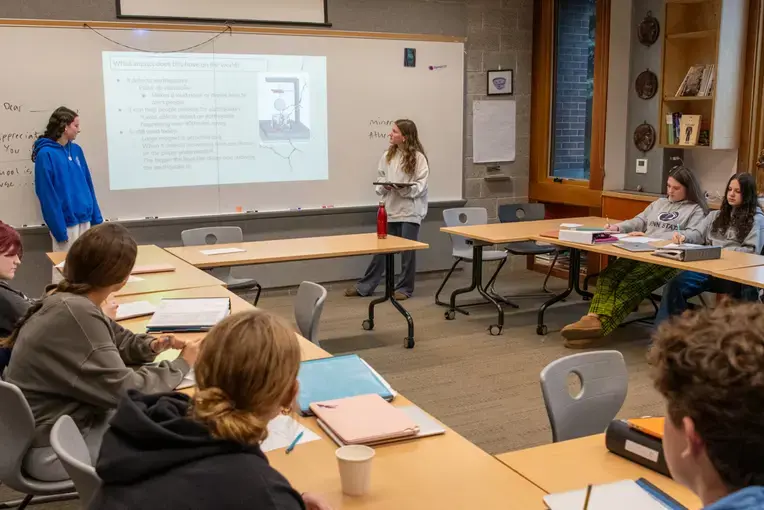 Students in history class