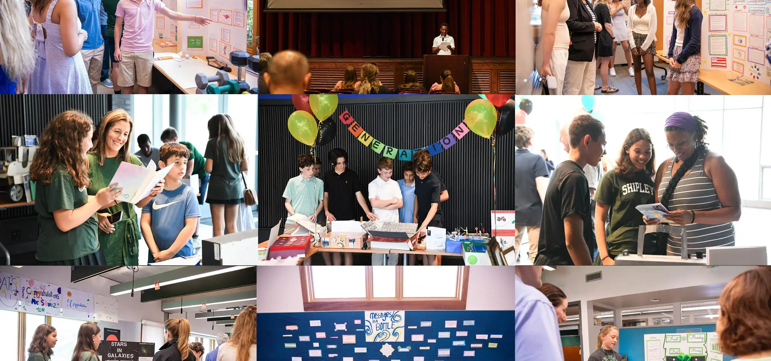 Collage of middle school capstone projects