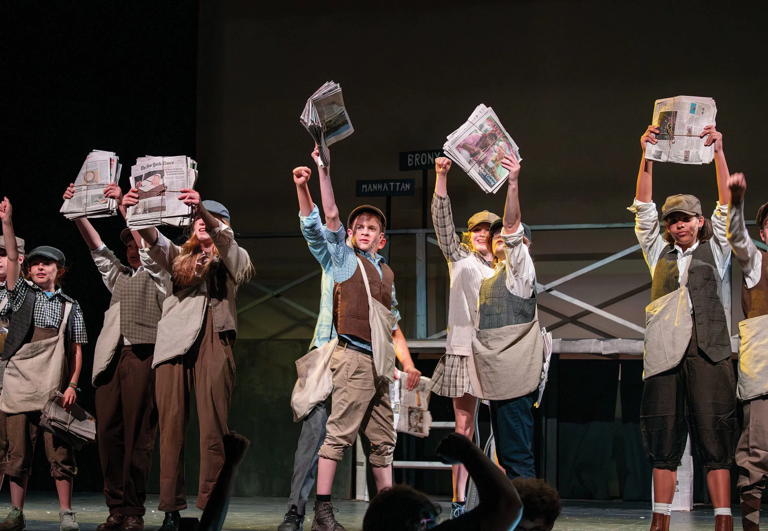 Student performing in winter musical