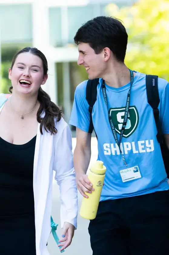 Honors students walking together