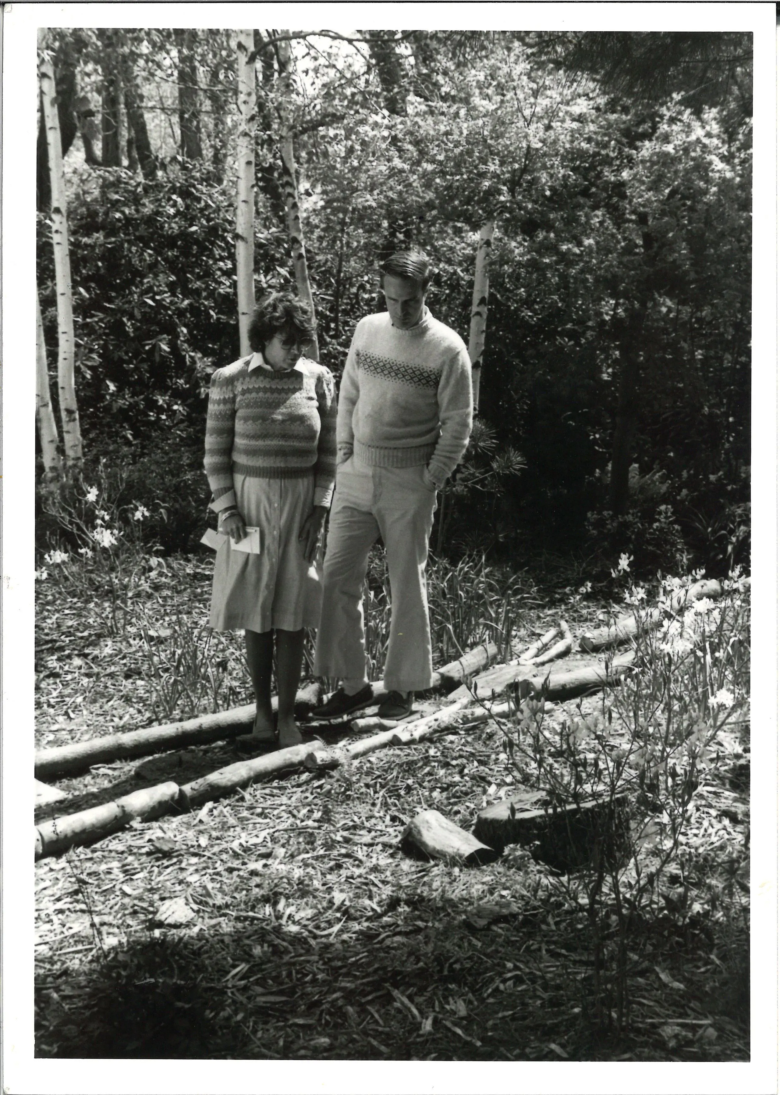 Students in secret garden