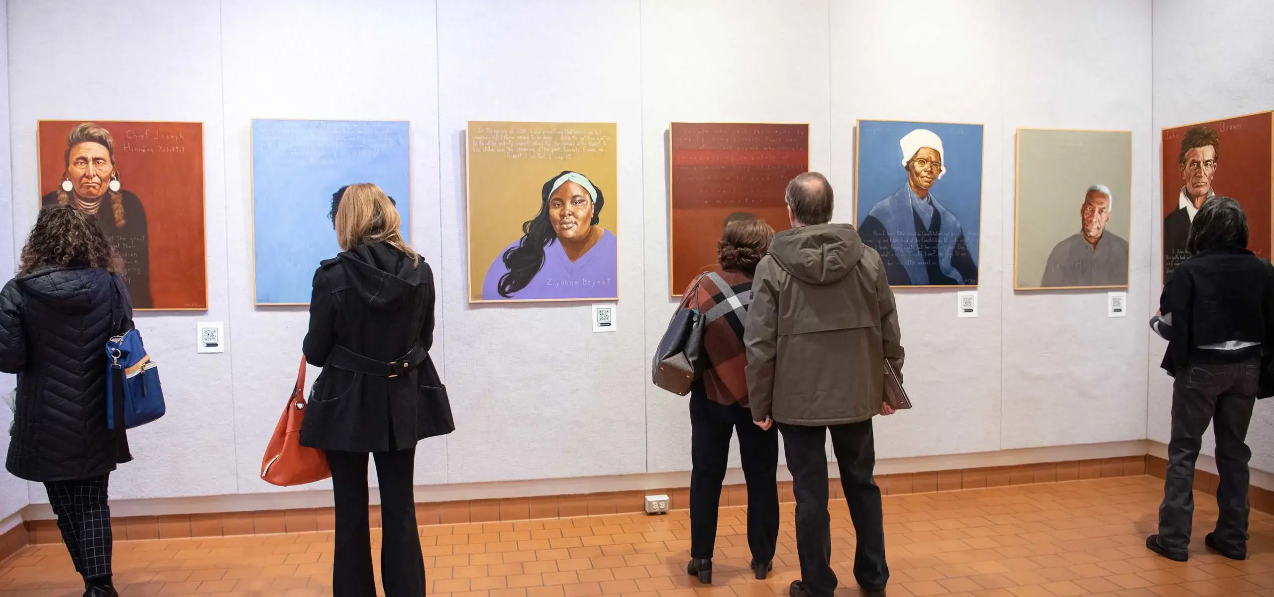 Students and teaachers in speer gallery