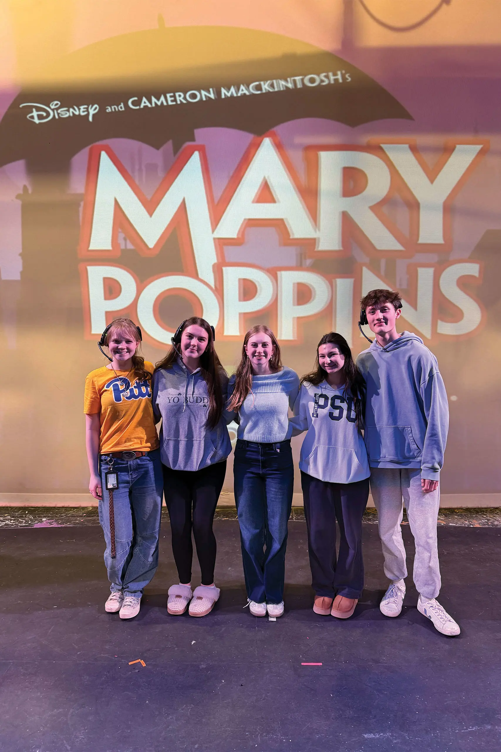 Students at Mary Poppins play