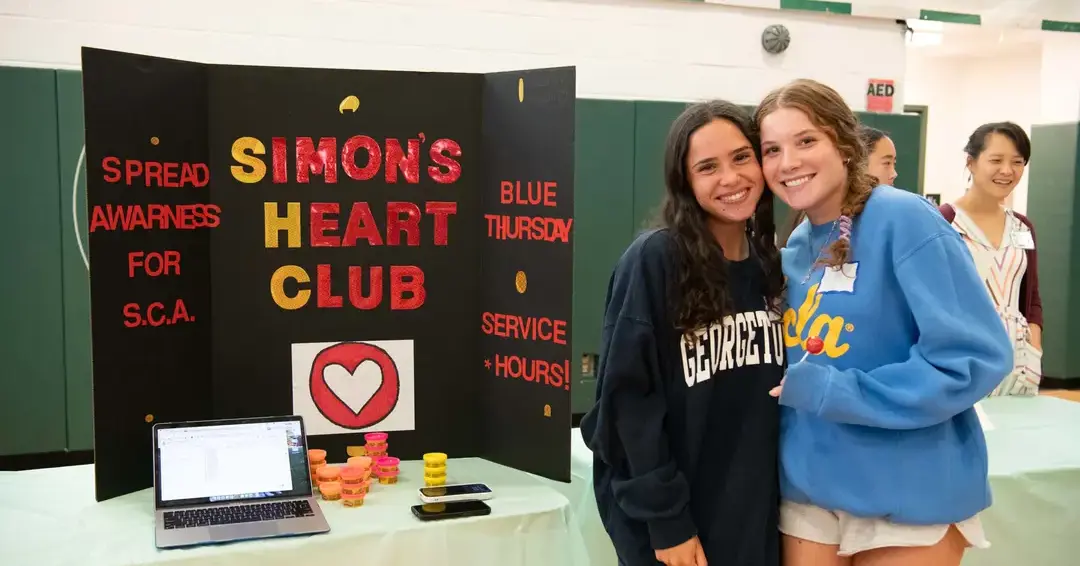 Students participating in service learning activities