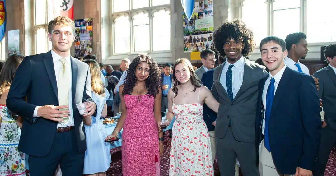 Students together in hall 