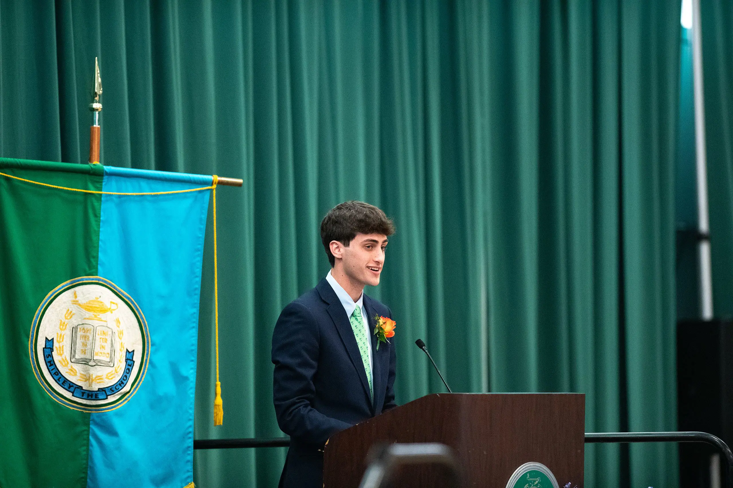 Student giving speech