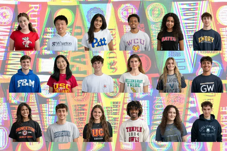 Students with their college destinations