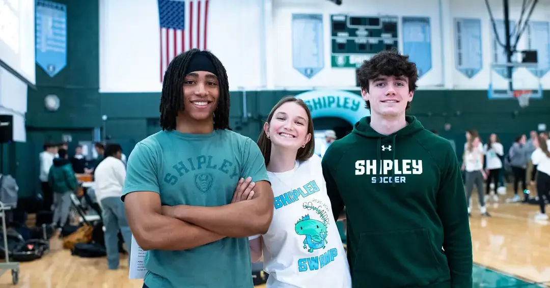 Students at pep rally 