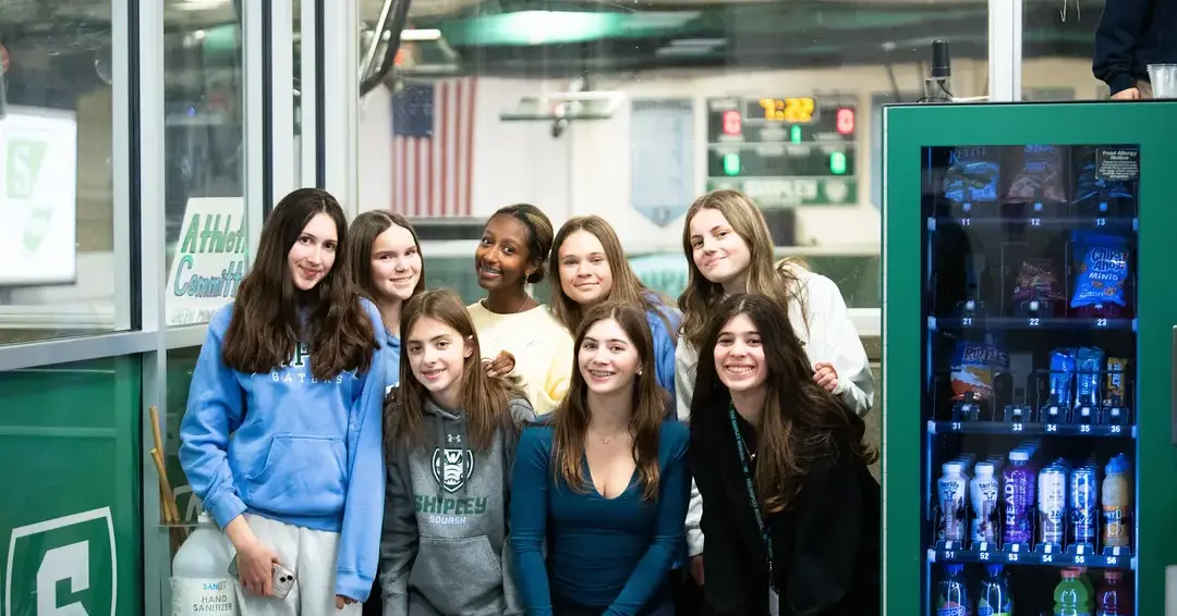 Students together for photo