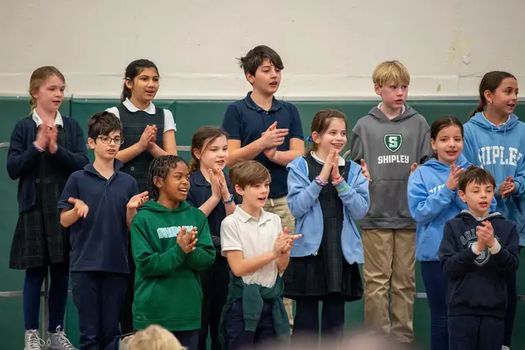 Students in music class