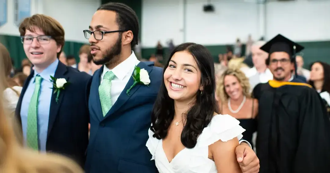 Students at graduatiuon ceremony